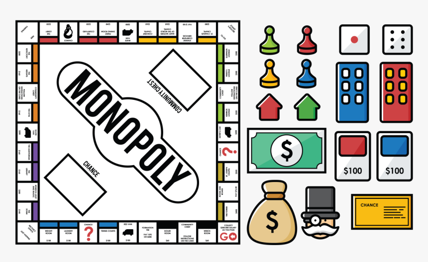 Monopoly Board Vector , Png Download - Monopoly Board Clip Art, Transparent Png, Free Download