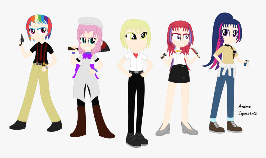 Anime-equestria, Blood, Boots, Bow, Cleaver, Clothes, - Cartoon, HD Png Download, Free Download