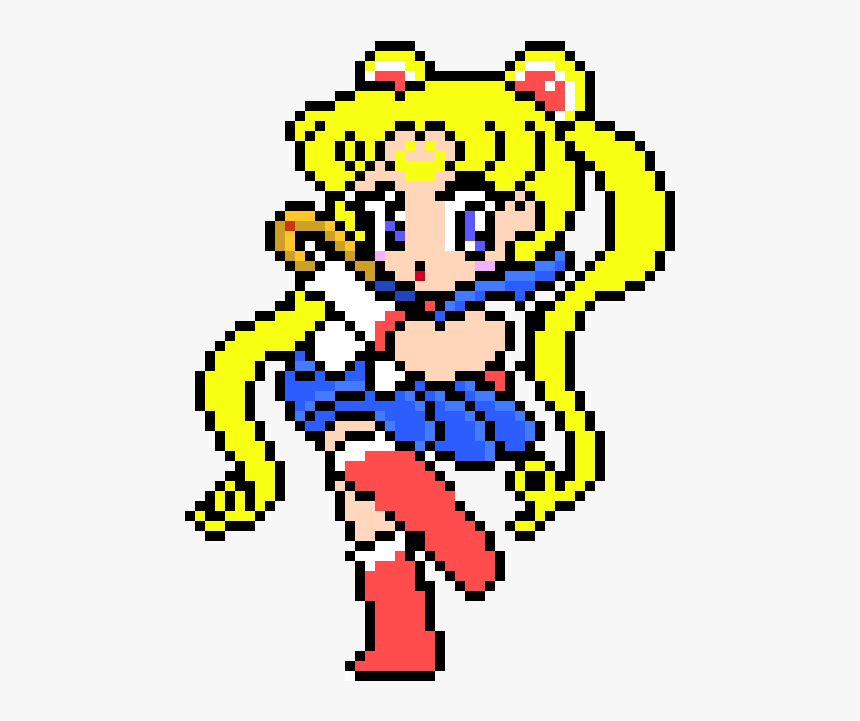 Sailor Moon Pixel Art, HD Png Download, Free Download