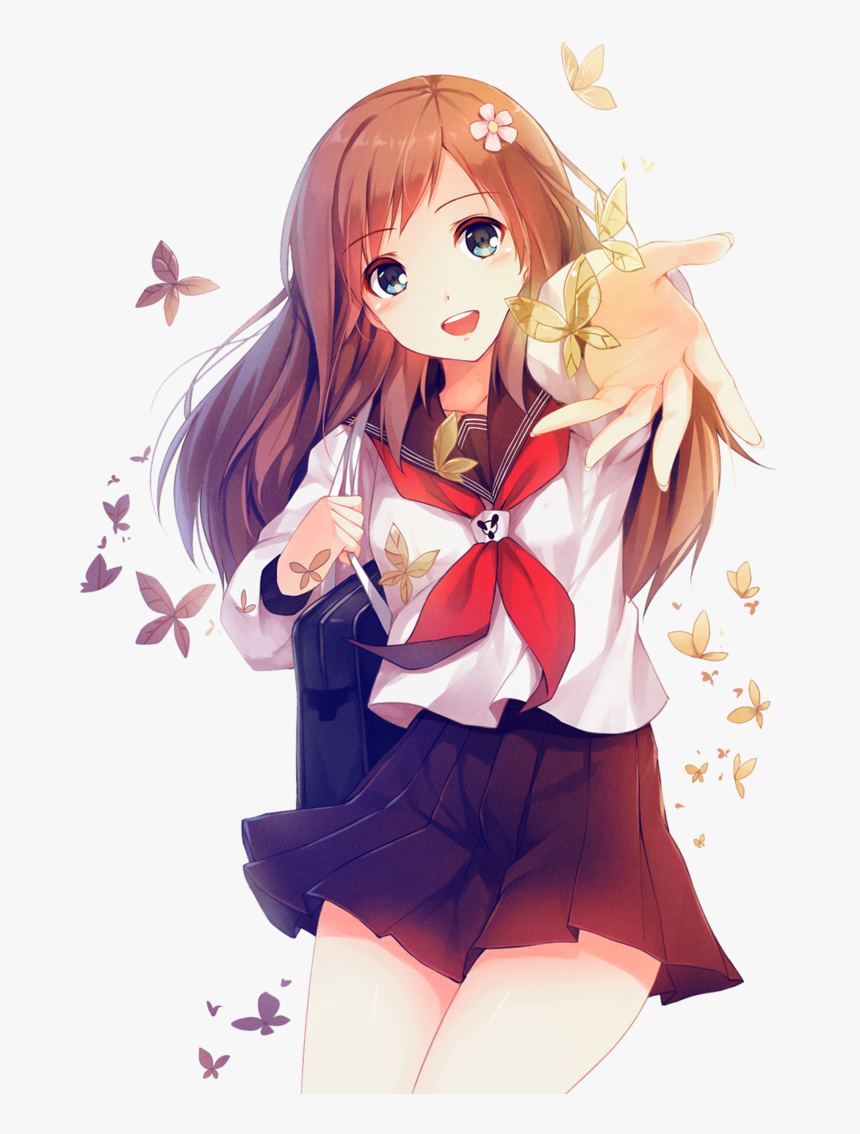 Anime Png Image - Anime Girl With Uniform, Transparent Png, Free Download