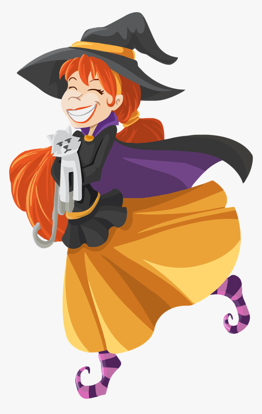 Art,fictional Character,anime - Clipart Cartoon Witch, HD Png Download, Free Download