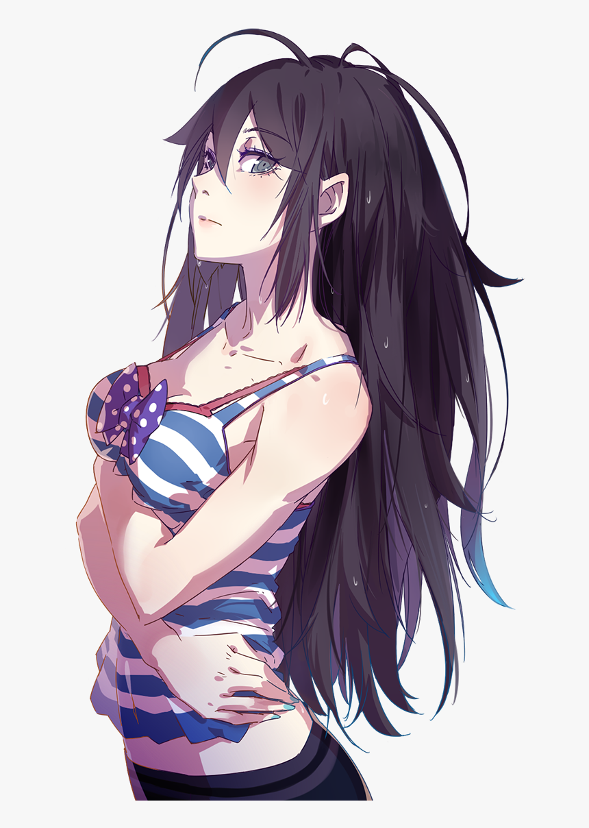 Sexy Anime Black Haired Girl, HD Png Download, Free Download