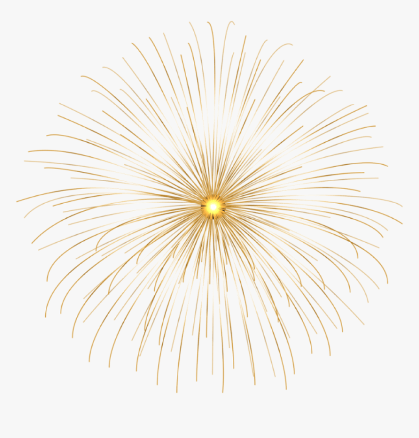 Gold Fireworks Png - Flower, Transparent Png, Free Download