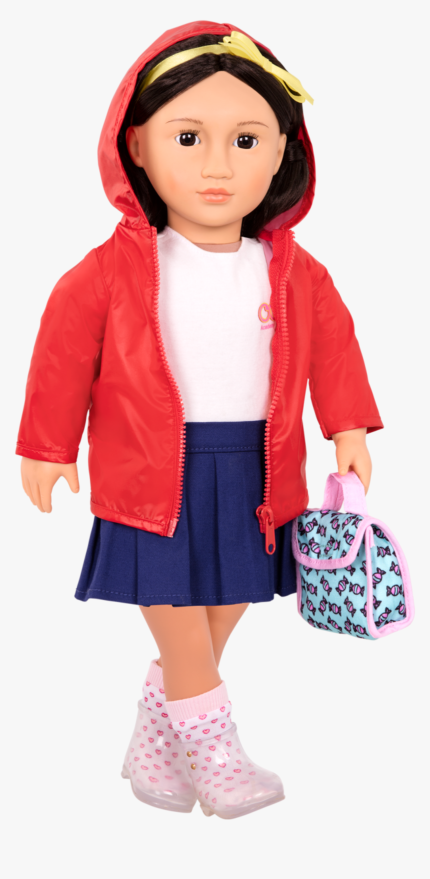 Aiko Wearing Rainy Recess School Outfit With Hood - Doll, HD Png Download, Free Download