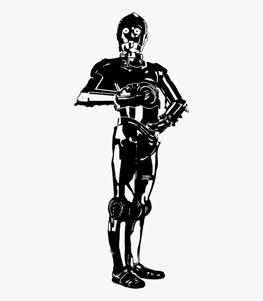 Sticker C3po Tenstickers - Sticker C3po, HD Png Download, Free Download