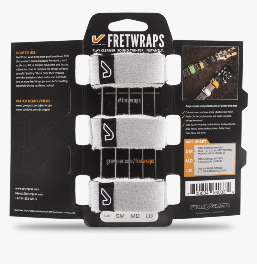 Fretwraps™ String Muters - Gruv Gear Fretwraps Sizes, HD Png Download, Free Download