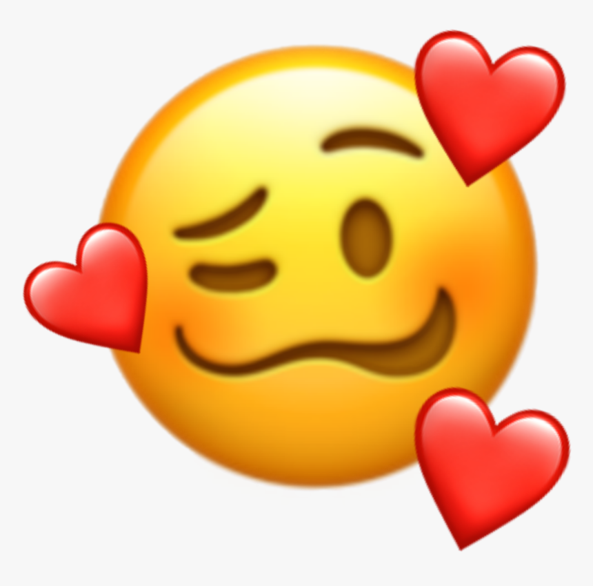 #hearts #heart #heartemoji #emoji #smirk #smirkingemoji - Smiley, HD Png Download, Free Download