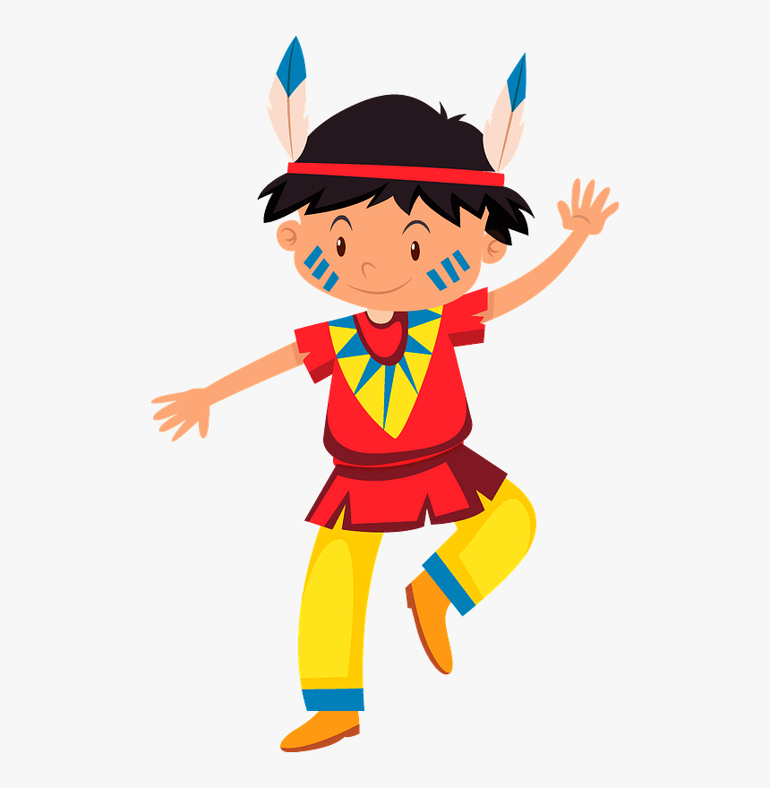 Native American Boy Clipart - Native American Young Boy Cartoon, HD Png Download, Free Download