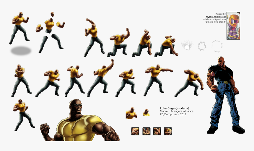 Click To View Full Size - Marvel Avengers Alliance Luke Cage, HD Png Download, Free Download