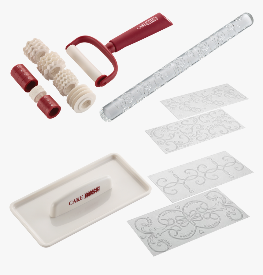 Cake Boss Set Fondant Mats Ribbon Cutter Rolling Pin - Cake Boss Tools, HD Png Download, Free Download