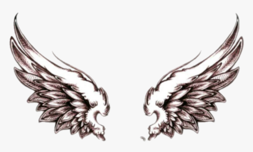 Back Of Neck Tattoo Mens , Png Download - Angel Wings Tattoo Design, Transparent Png, Free Download