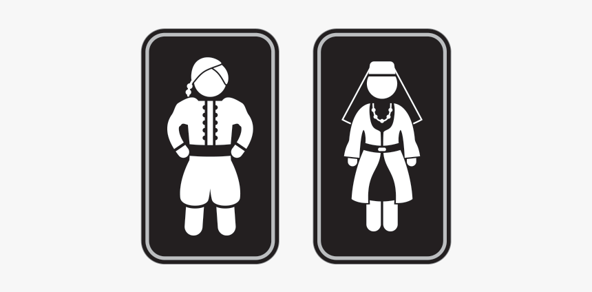 Wc Restrooms Sign Lebanon Man Woman Toilet Bathroom - Mexican Lady Toilet Sign, HD Png Download, Free Download