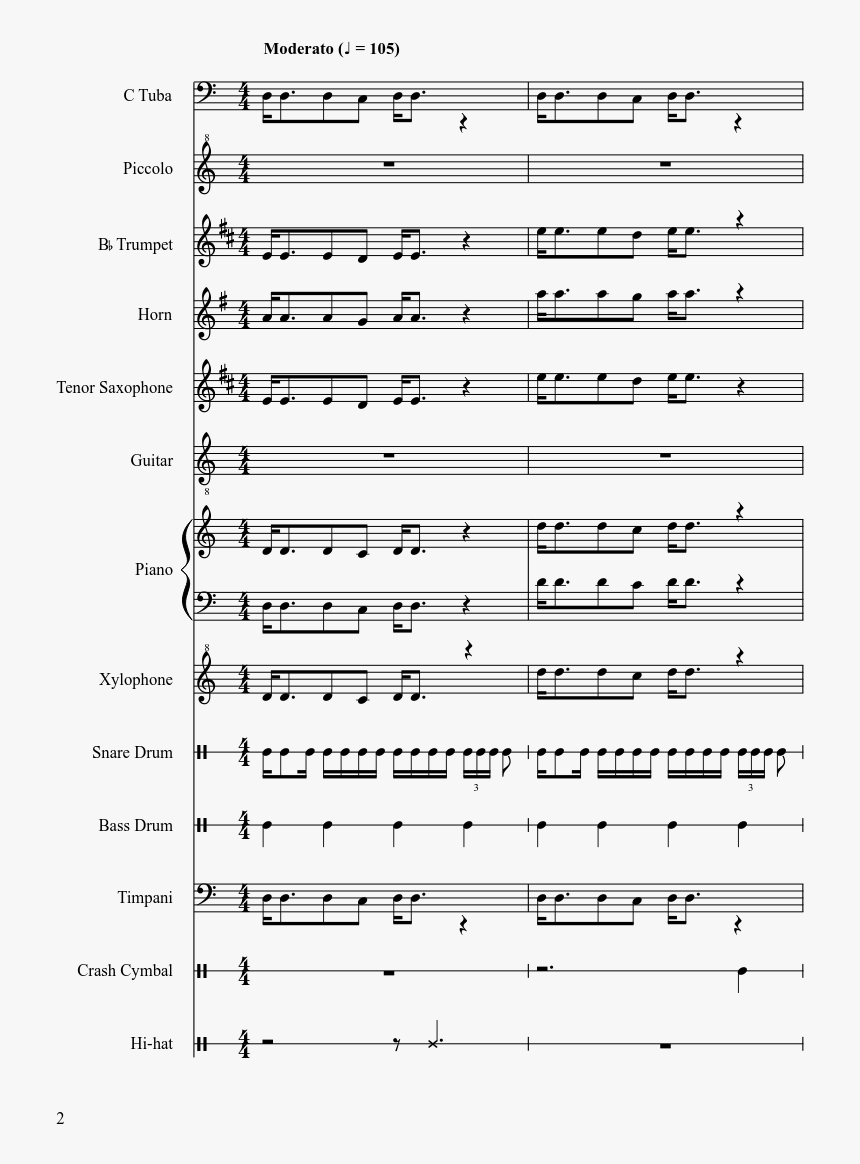 Bullet Bill Brigade Sheet Music Composed By Composed - Sheet Music, HD Png Download, Free Download