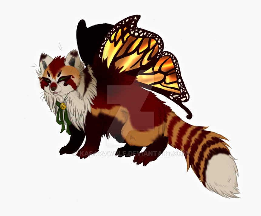 Butterfly Red Panda Paypal Adopt Auction Gone By Kasarawolf - Red Panda With Wings, HD Png Download, Free Download