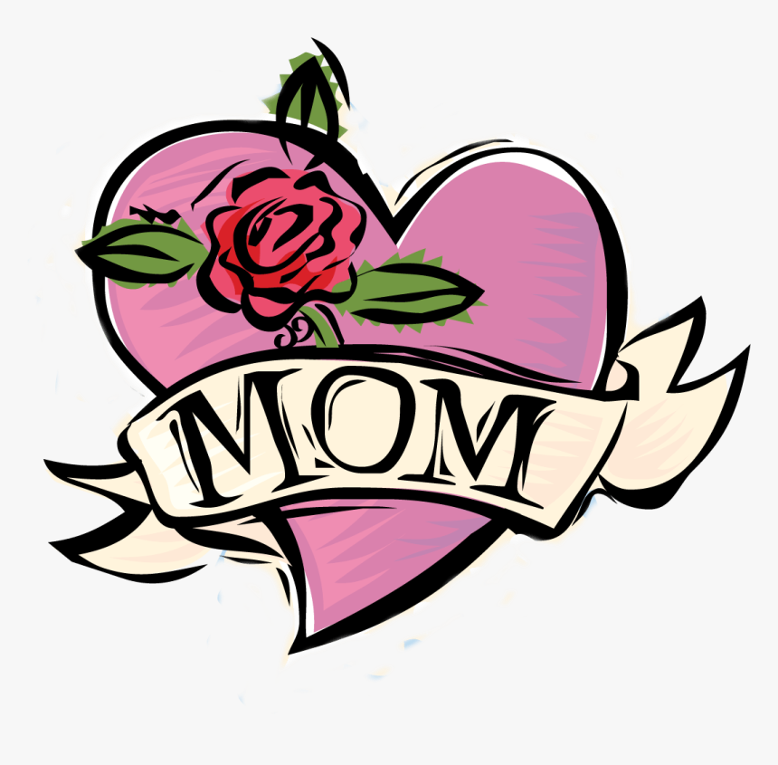 Mom Heart Tattoo Png - Mothers Day Clip Art, Transparent Png, Free Download