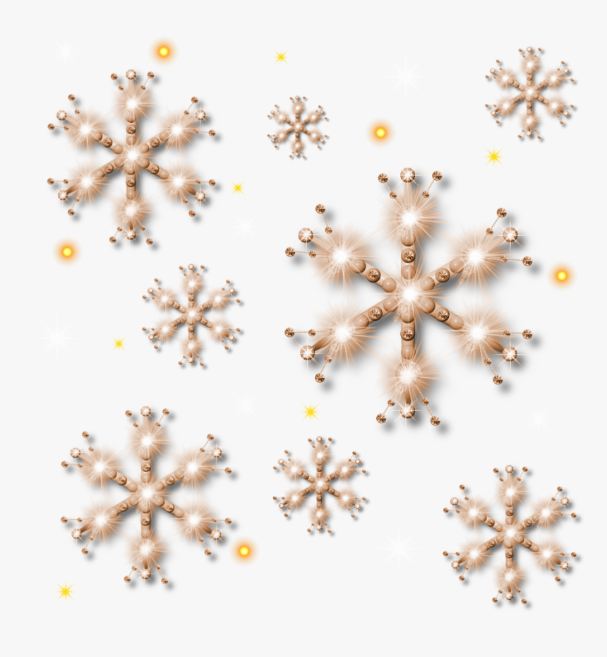 Png Beaded Snowflake Design By Jssanda - Snowflakes Silver In Png, Transparent Png, Free Download