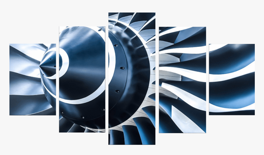 Aviation Turbine 5 Piece Canvas Wall Art - Aircraft Engines, HD Png Download, Free Download