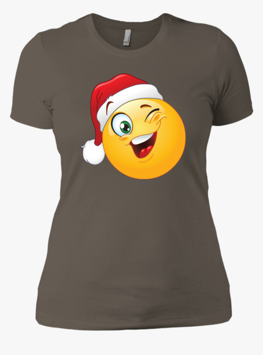 Santa Claus Christmas Emoji T Shirt Nl3900 Next Level - Santa Claus, HD Png Download, Free Download