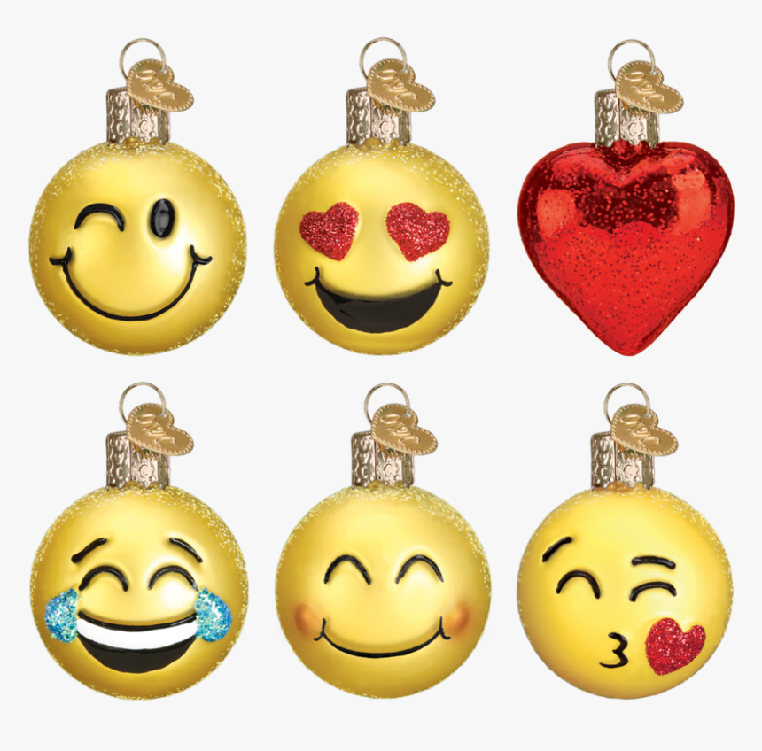 Old World Christmas Mini Emoji Set Of Ornaments - Christmas Ornament, HD Png Download, Free Download