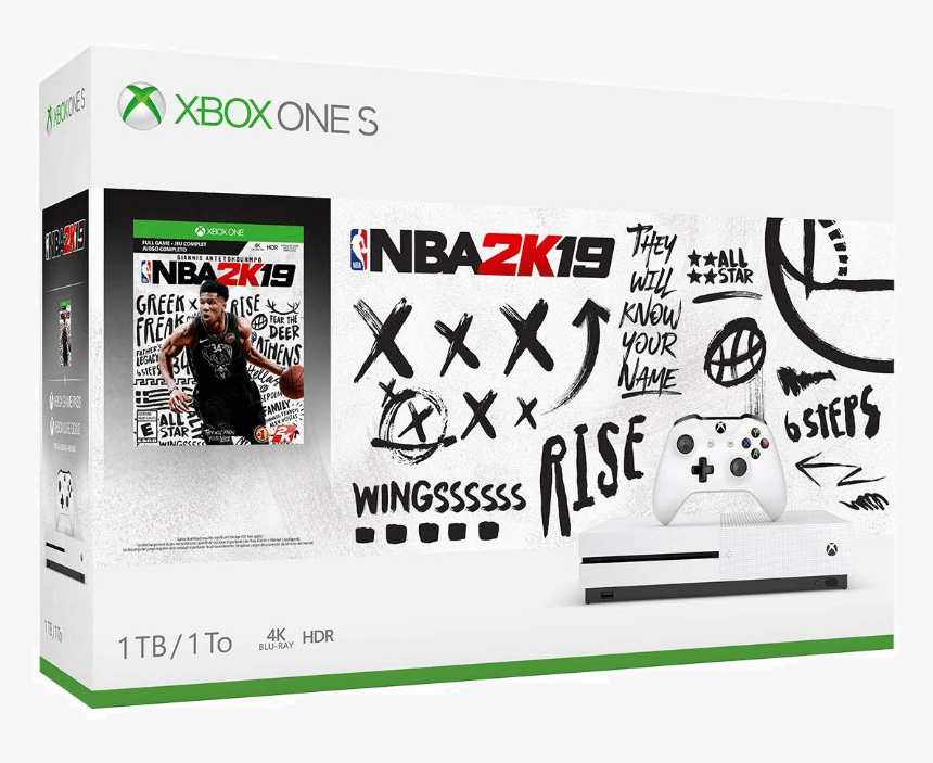 Microsoft Xbox One S 1tb Nba 2k19 - Xbox One S Nba Bundle, HD Png Download, Free Download