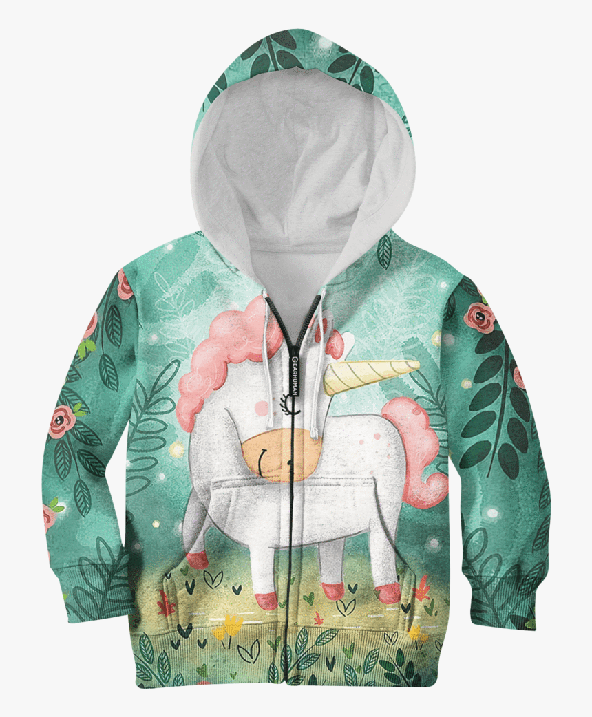 Cute Unicorn Kid Custom Hoodies T-shirt Apparel - T-shirt, HD Png Download, Free Download