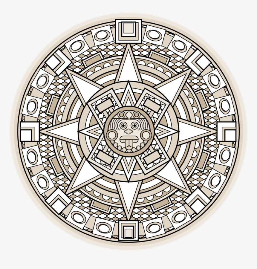 600 Jpeg 136kb Aztec Calendar, Ing, Pinterest Aztec - Patriotic Heart, HD Png Download, Free Download