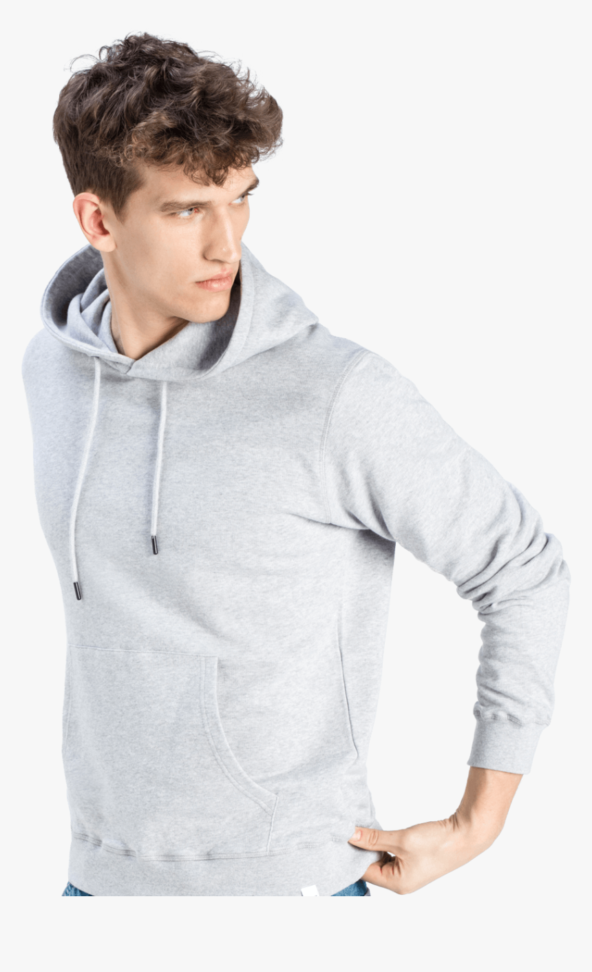 Model - Grey Hoodie Men, HD Png Download, Free Download