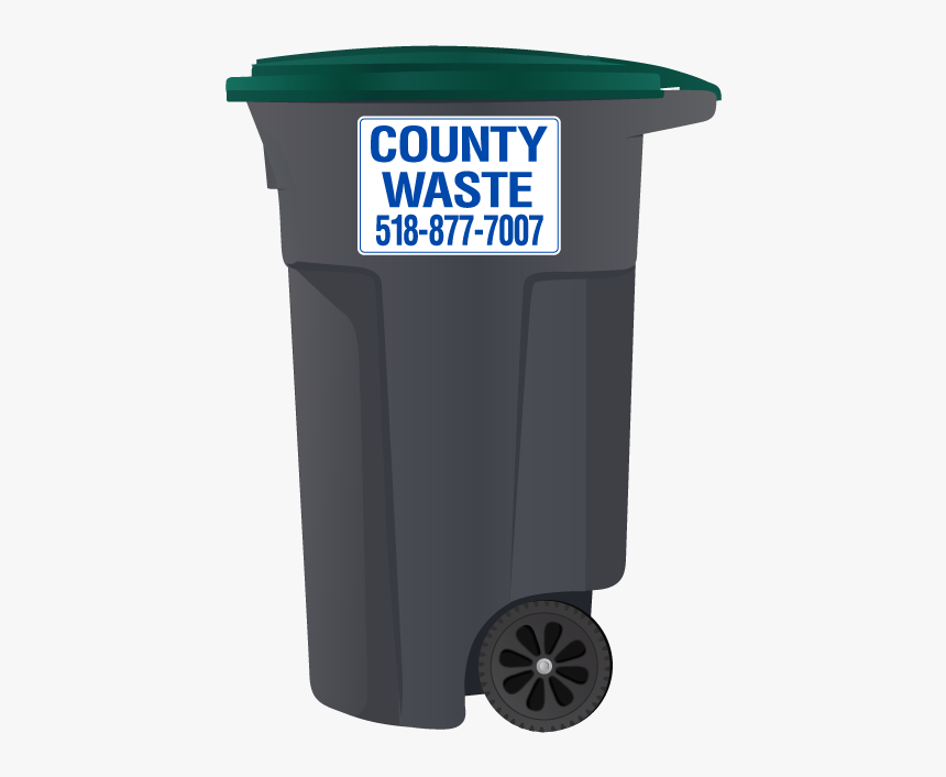 35 Gallon Residential Recycling Cart - County Waste Garbage Cans, HD Png Download, Free Download