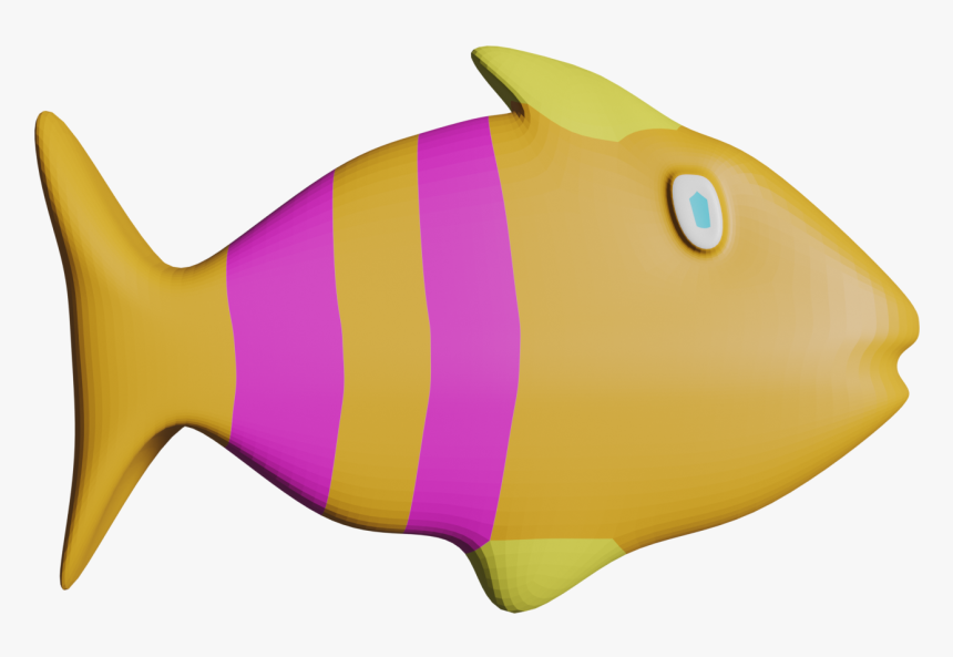 Cartoon Fish Yellow And Pink - Coral Reef Fish, HD Png Download, Free Download