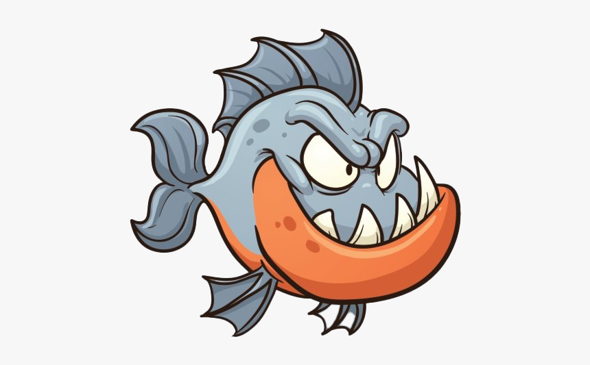 Piranha Fish - Cartoon Piranha, HD Png Download, Free Download