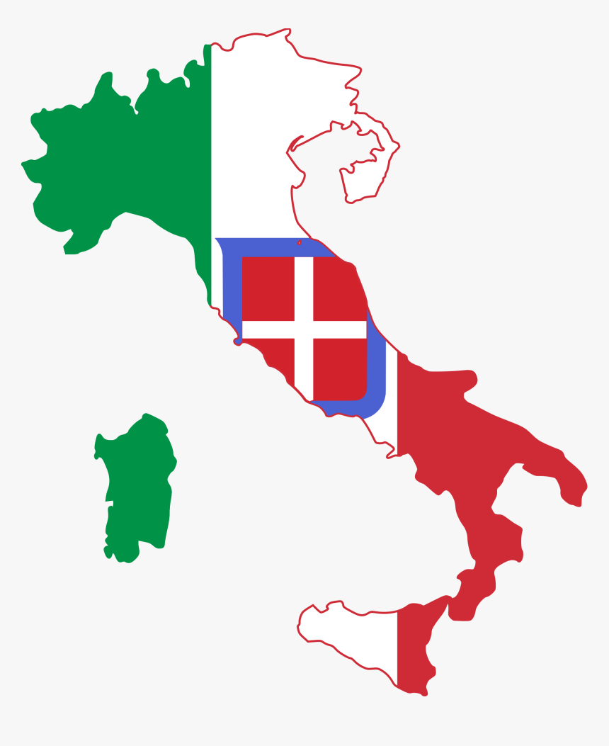 Transparent Flags Of The World Clipart - Italy Flag Map Transparent, HD Png Download, Free Download