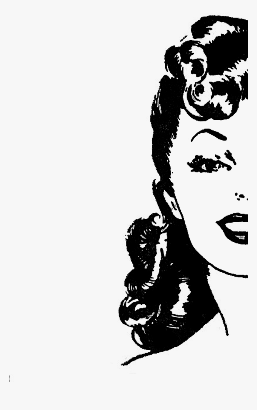 Retro Lady Clip Art Free - Retro Transparent Lady Clipart, HD Png Download, Free Download
