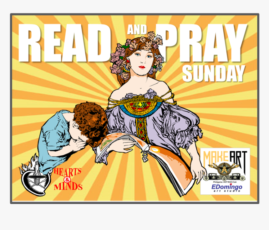 Poster Read And Pray Sunday - Cartoon, HD Png Download, Free Download