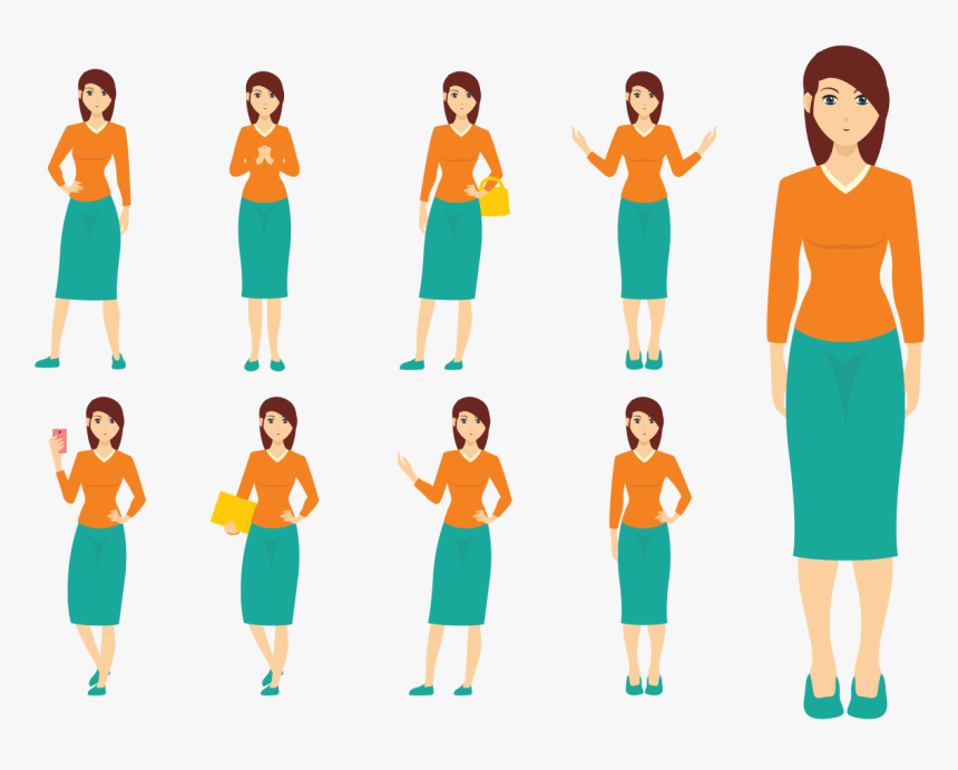 Mujer Vectors - Woman Body Vector Png, Transparent Png, Free Download