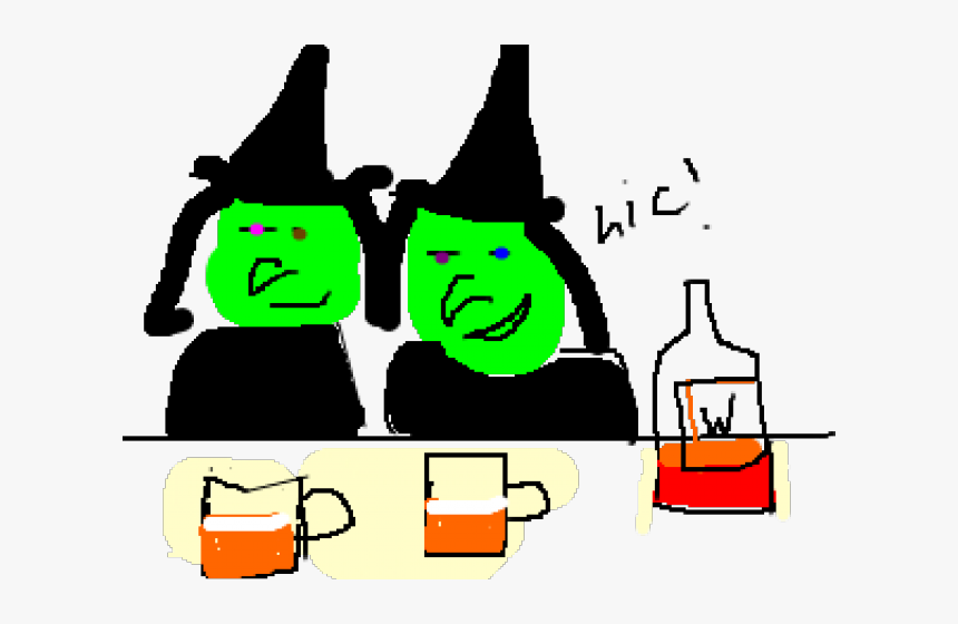 Drunk Witch Cliparts, HD Png Download, Free Download