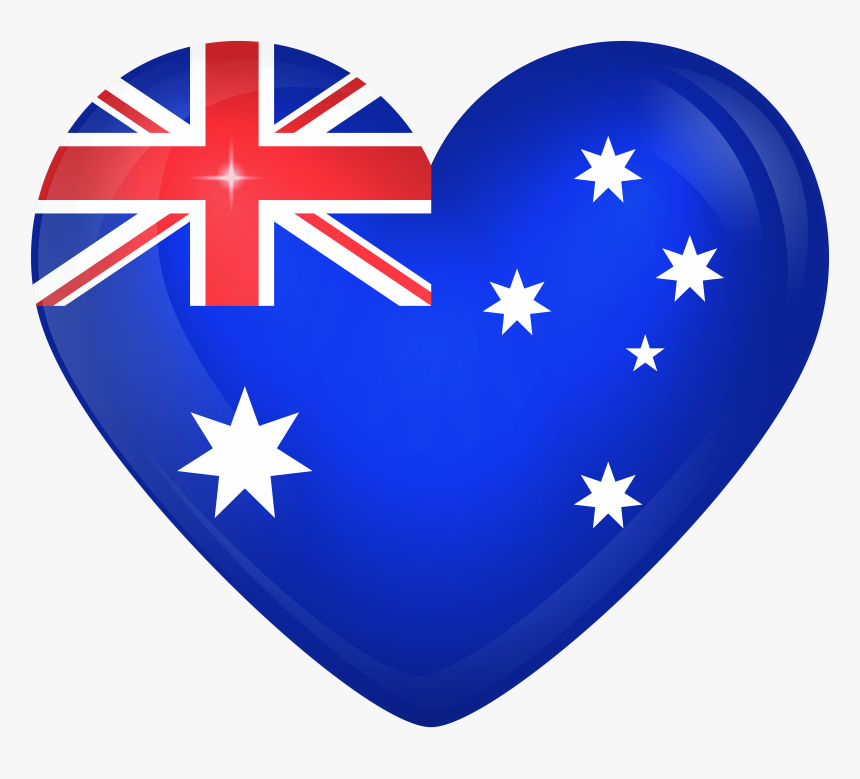 Australia Flag Png - Australian Flag Love Heart, Transparent Png, Free Download