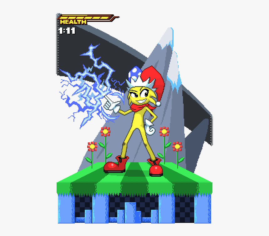 Indie Game Spark The Electric - Spark The Electric Jester Fanart, HD Png Download, Free Download