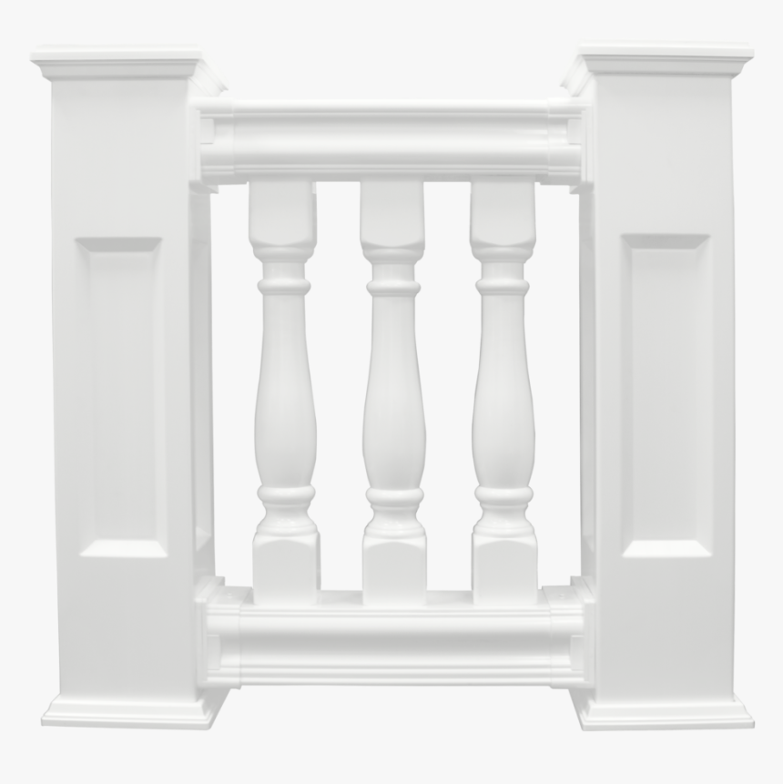 V510 Vinyl Railing With Turned Vinyl Balusters - Baluster, HD Png Download, Free Download