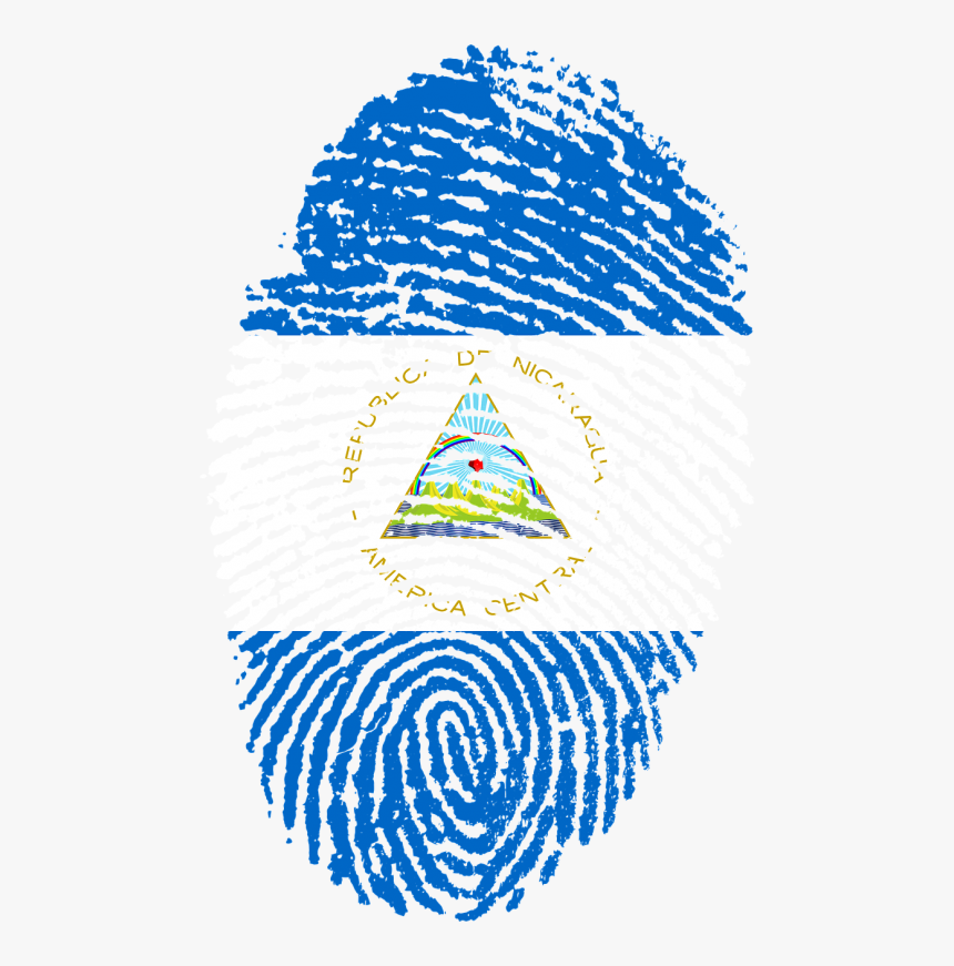 Transparent Bandera De Estados Unidos Png - Nicaragua Flag Fingerprint, Png Download, Free Download