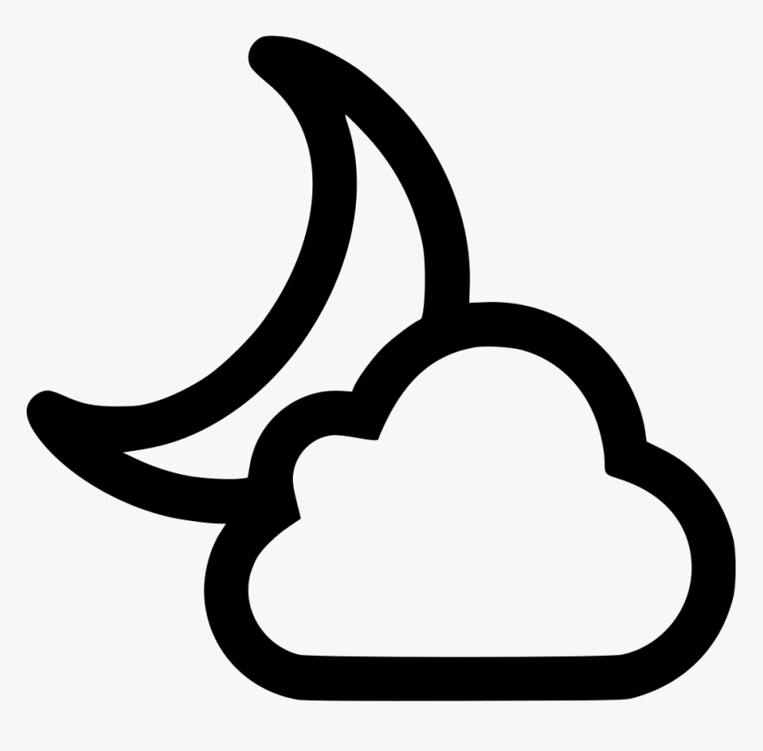 Transparent Cloudy Png - Partly Cloudy Night Icon, Png Download, Free Download