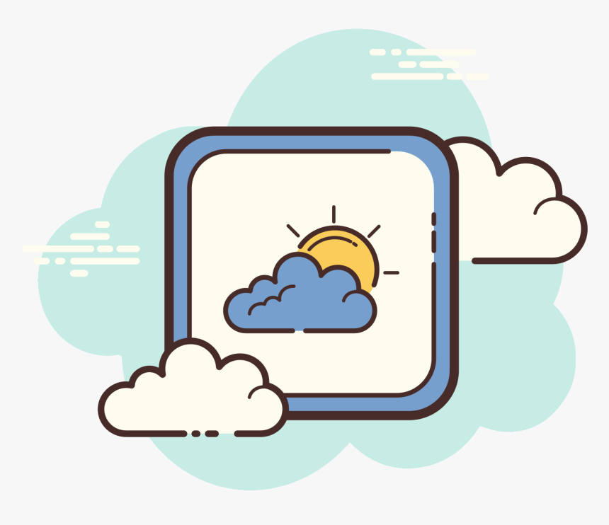 Partly Cloudy Day Icon - Cute Clock App Icon, HD Png Download, Free Download