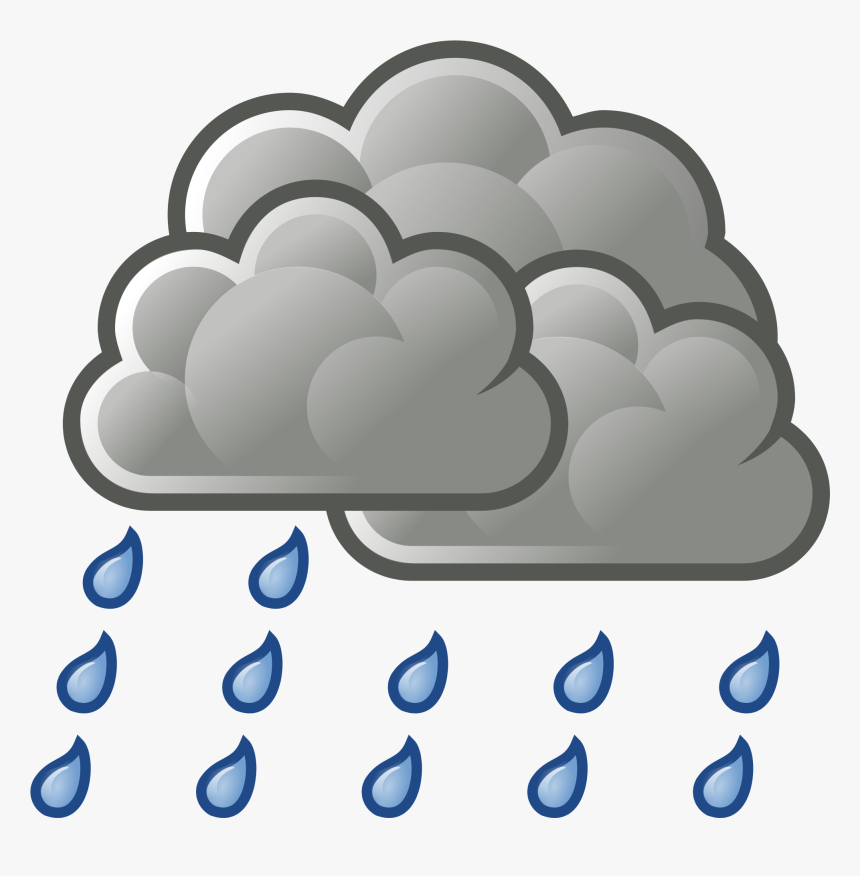 Showering Clipart Cloudy Rain, Showering Cloudy Rain - Clipart Thunderstorm, HD Png Download, Free Download
