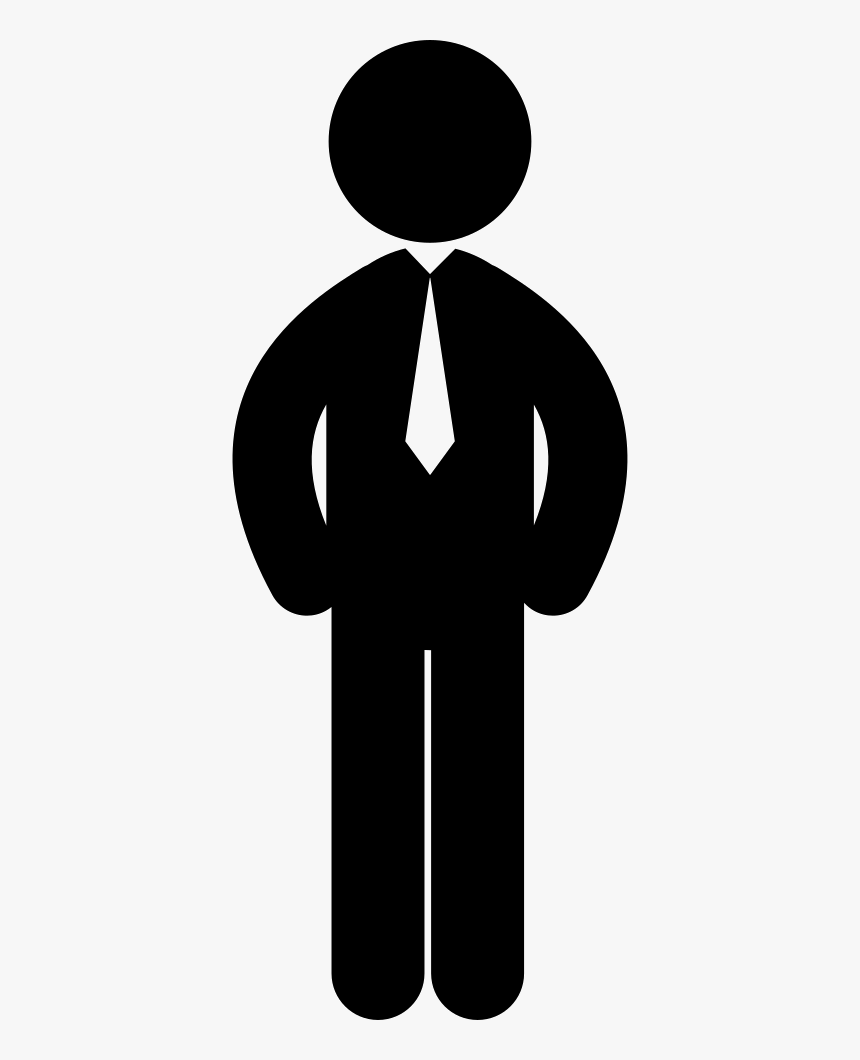 Standing Business Man With Tie - Man With Tie Icons, HD Png Download, Free Download