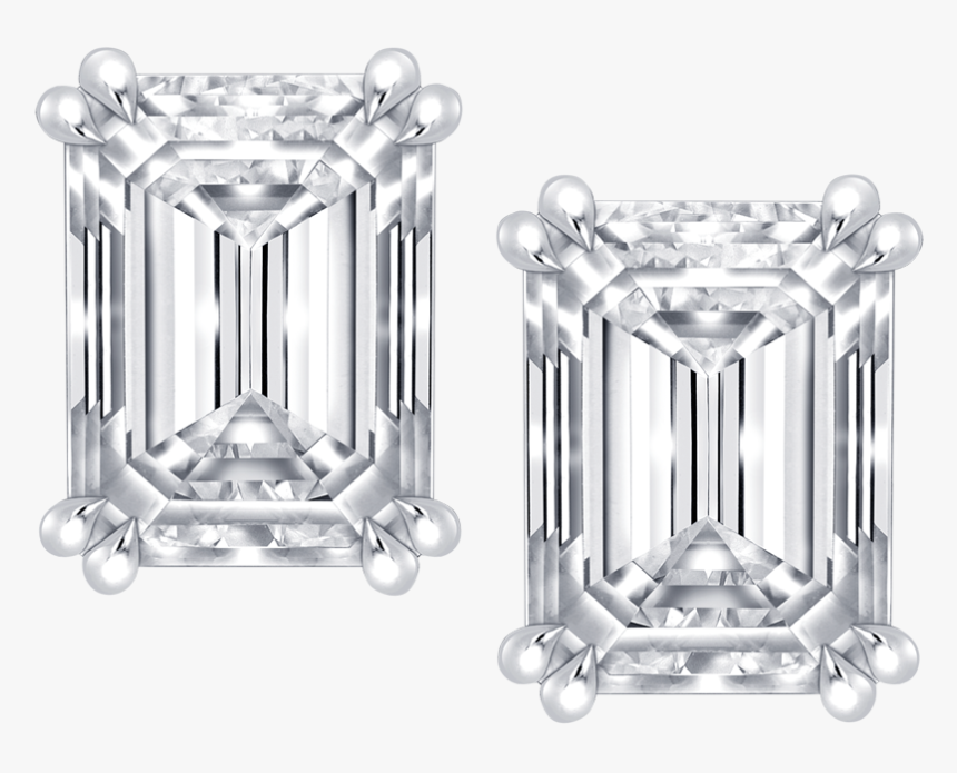 Ea27000280 - Emerald Cut Diamond 0.67 Earring, HD Png Download, Free Download