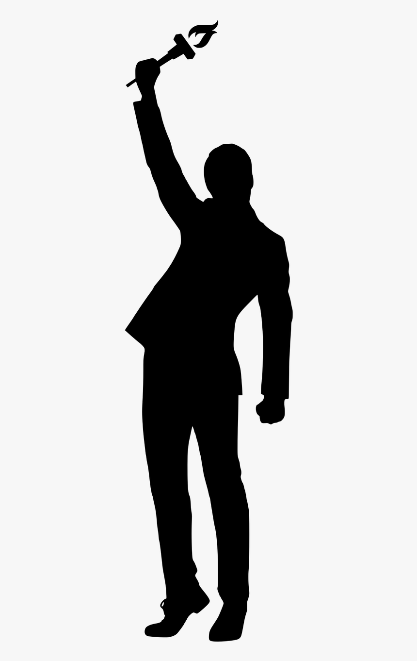 Silhouette Of Person With Hands Up, HD Png Download, Free Download