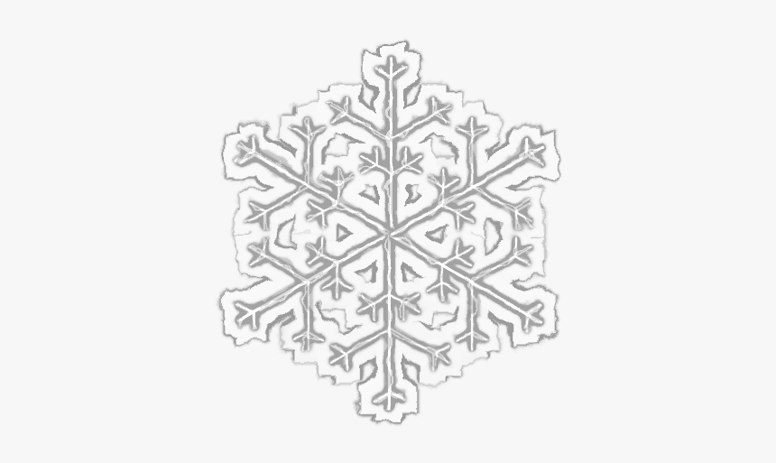 Vector Clip Art Of Grayscale Snowflake - Cartoon Snowflake Png, Transparent Png, Free Download