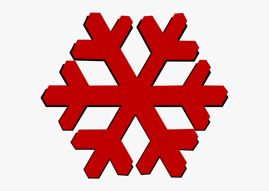 Red Snowflakes Vector Png Clipart , Png Download - Red Snowflakes Clipart, Transparent Png, Free Download