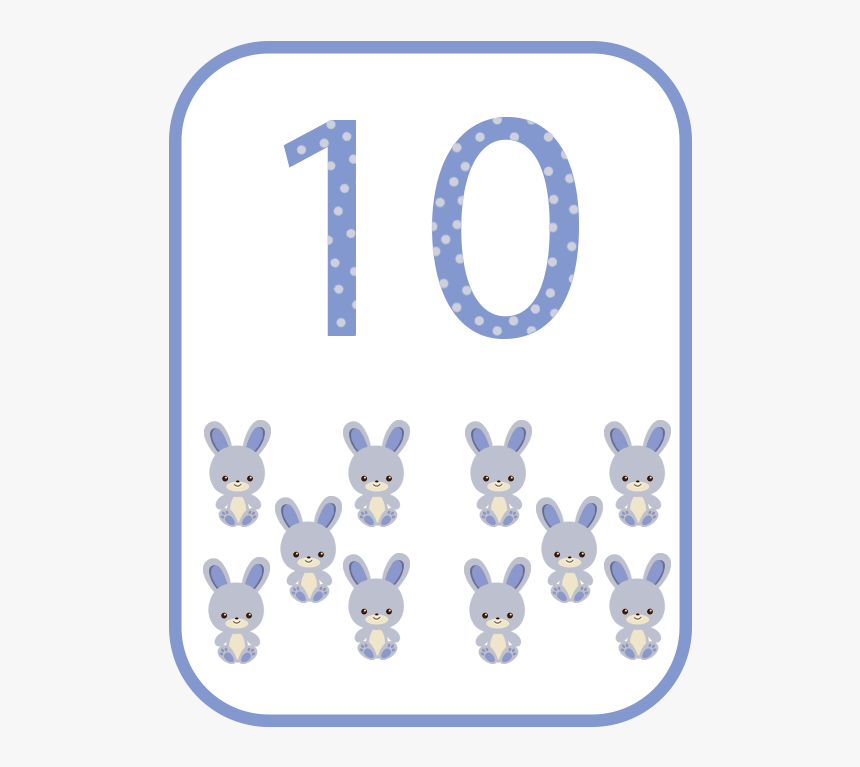 Number 10 Flashcard - Cartoon, HD Png Download, Free Download