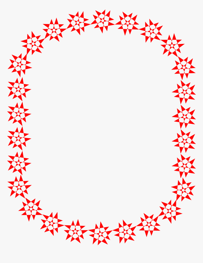 Red Star Frame Clipart Png Library Border Red - Border Clipart Png Hd Color, Transparent Png, Free Download