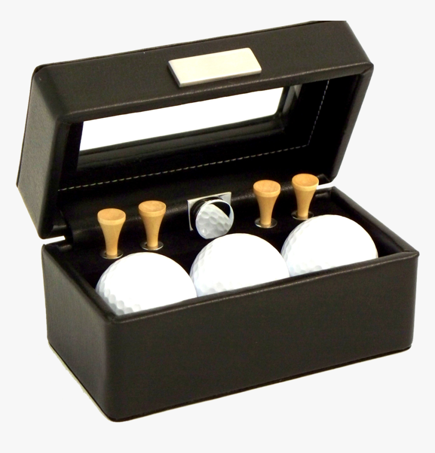 Leather Golf Accessories Set With Glass Top Display - Golf Club, HD Png Download, Free Download